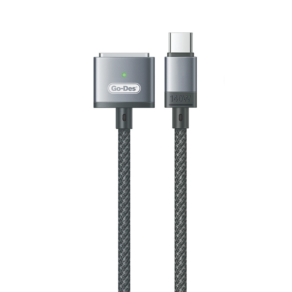 Go Des GD-UC807 Type-C - M-safe 3 Macbook Şarj Kablosu 140W 2 Metre Go Des GD-UC807 Type-C - M-safe 3 Macbook Şarj Kablosu 140W 2 Metre